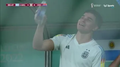 Selección Argentina vs. Croacia: los festejos de Julián Álvarez Selección Argentina vs. Croacia: los festejos de Julián Álvarez