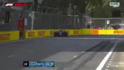 El choque de Colapinto en la F1 de Bakú El choque de Colapinto en la F1 de Bakú