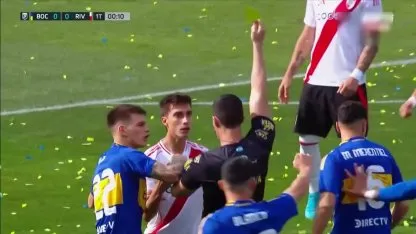 Boca vs. River: Gattoni fue amonestado a los 10 segundos Boca vs. River: Gattoni fue amonestado a los 10 segundos