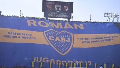 Boca La Bombonera River bandera Riquelme Boca La Bombonera River bandera Riquelme