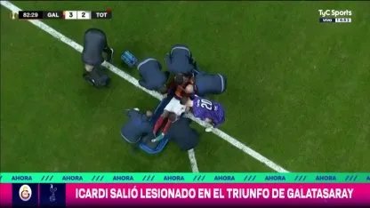 El momento de la lesión de Mauro Icardi en Galatasaray El momento de la lesión de Mauro Icardi en Galatasaray