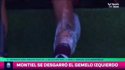 Gonzalo Montiel se desgarró y será baja en la Selección Argentina Gonzalo Montiel se desgarró y será baja en la Selección Argentina